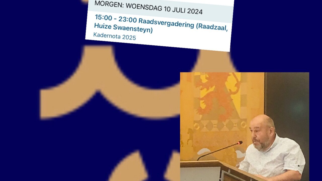 Walter Rosbenders in kader van de jaarlijkse kadernota